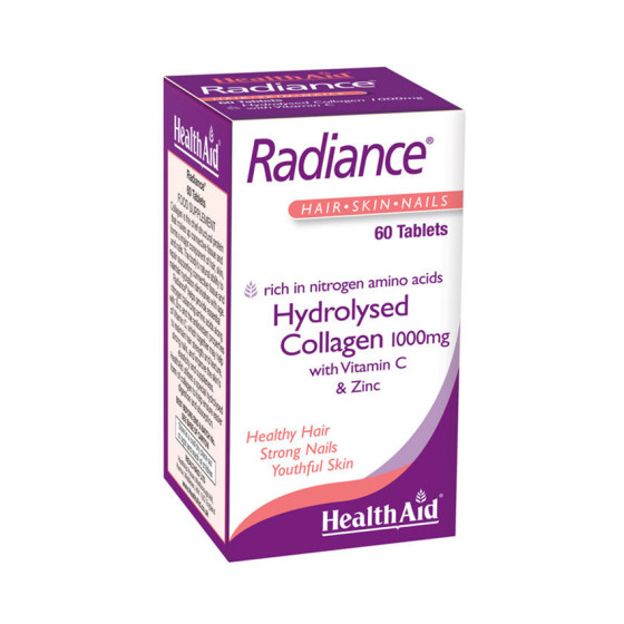 Health Aid Radiance Hair Skin Nails Υδρολυμένο Κολλαγόνο 1000mg με Βιταμίνη C & Ψευδάργυρο 60tabs